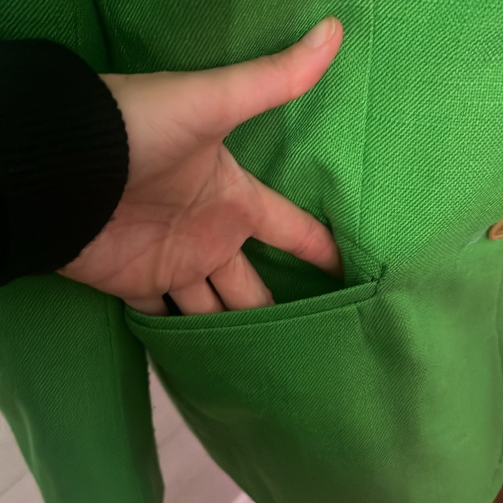 Vintage Oscar de la Renta Like Green Blazer SMALL - Picture 6 of 8